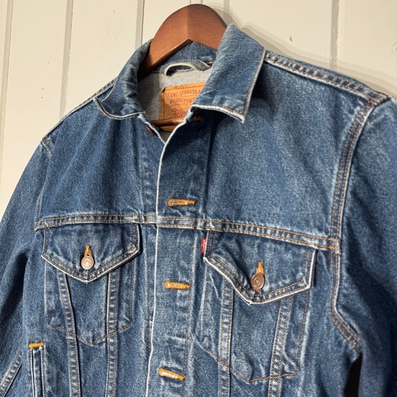 Vtg 90's Men's Levi's 70516-0216 Blue Denim Type Ill Trucker Jacket small USA - Picture 2 of 16